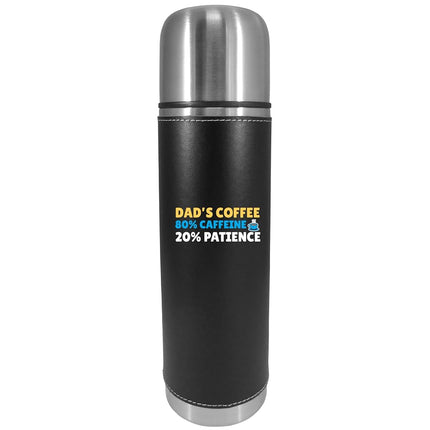 Dad's Coffee Graphics Thermos, Father's Day, Dad's Birthday Gift, One Size, Black