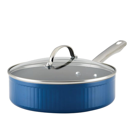 Farberware Style Sauteuse Antiadhésive avec Couvercle, Compatible Lave-Vaisselle, 2,8 Litres - Bleue
