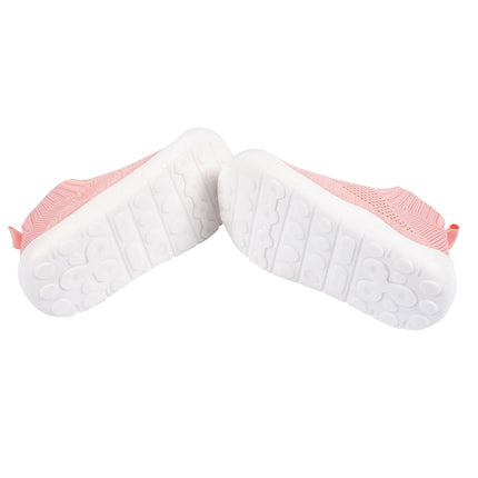 Gerber Zapatillas de punto elásticas sin cordones para bebé unisex, niño y niña, zapatos de cuna, rosa, 8 Toddler