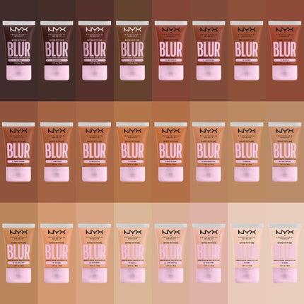 NYX Professional Makeup Blurring Tint Foundation, Medium Coverage, Matte Finish, With Niacinamide, Matcha and Glycerin, 12 Hours Hydrating, Bare With Me Blur, 30 ml, Shade: Caramel
