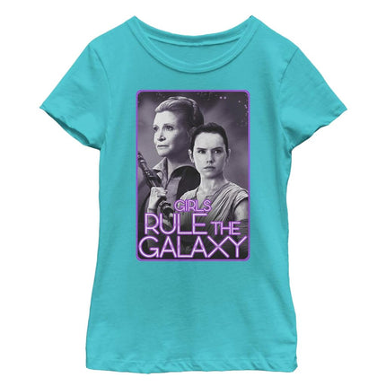STAR WARS Girls T-Shirt, Blue Rule, X-L