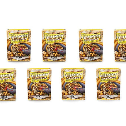 10 Packs Dragon Shield Matte Gold Standard Size 10
