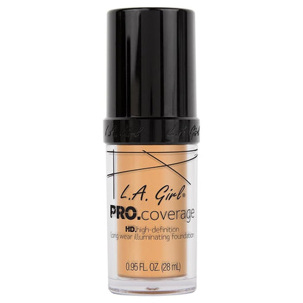 L.A. Girl Pro Coverage Liquid Foundation, Natural, 0.95 Fl Oz (Pack of 1)