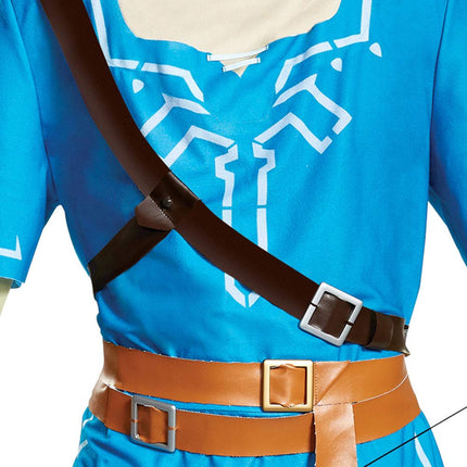 DISGUISE Legend of Zelda Link Breath of The Wild Mens Deluxe Fancy Dress Costume Medium Blue
