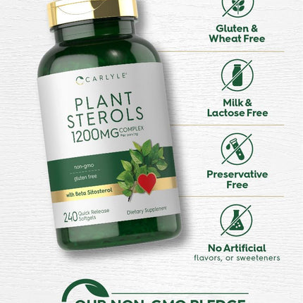Carlyle Plant Sterols 1200 mg | 240 Ultra Potent Softgel Capsules