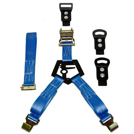 RealTruck n-FAB Bed Mounted Rapid Strap Tire Carrier With Black Strap | Gloss Black | BM1TSBK | Universal