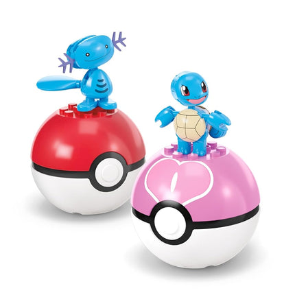 MEGA Pokémon Action Figure Building Toys Set, Water-Type Trainer Team with 79 Pieces, 2 Inches Tall, for Kids, JCT42