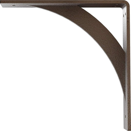 Ekena Millwork BKTM02X10X10LEHBR 2 inch W x 10 inch D x 10 inch H Legacy Steel Bracket, Hammered Brown