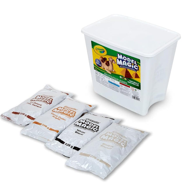 Crayola Model Magic Bucket, Naturals, School and Craft Supplies, Gift for Boys and Girls, Kids, Ages 3,4, 5, 6 and Up, Holiday Toys, Arts and Crafts