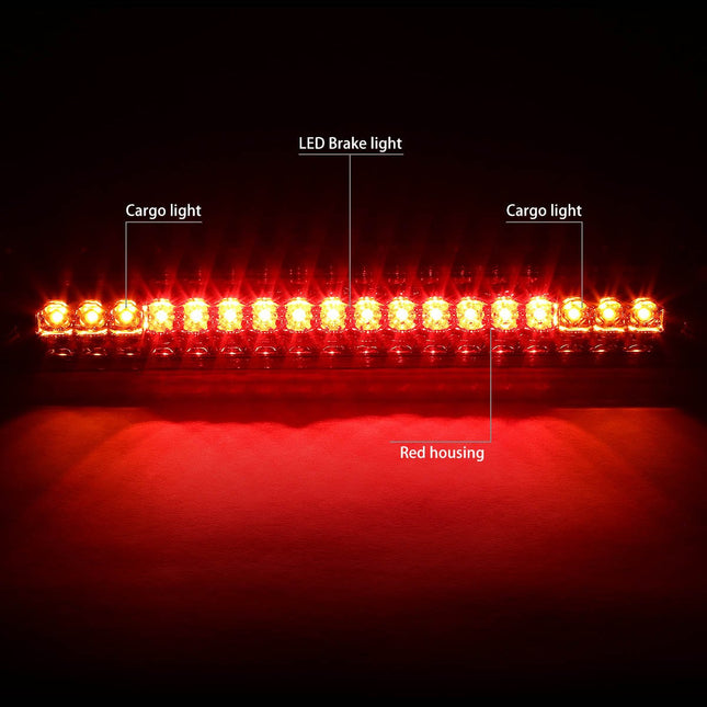DNA Motoring 3BL-C1088-LED-RD Third Brake Light