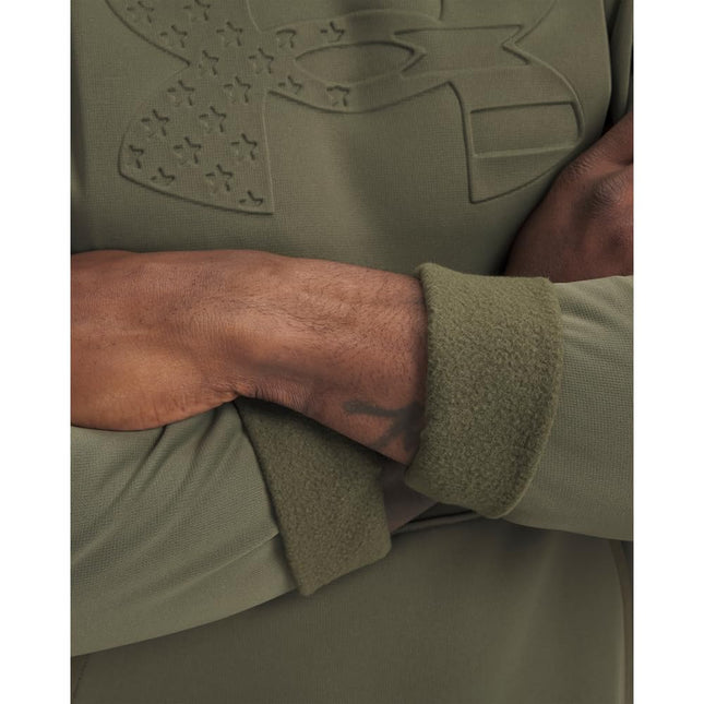 Under Armour Men's Freedom American Flag Embossed Hoodie, (390) Marine Od Green / / Expedition Green, M