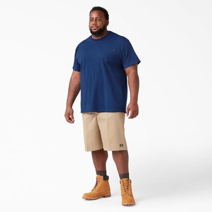 Dickies Men's Short Sleeve Heavyweight Crew Neck, Chocolate Brown, X-Large
