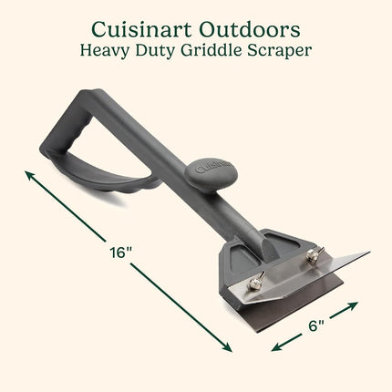 Cuisinart Griddle Scraper with 6" Wide Stainless Steel Blade, Easy Grip Handle (CCB-500C)