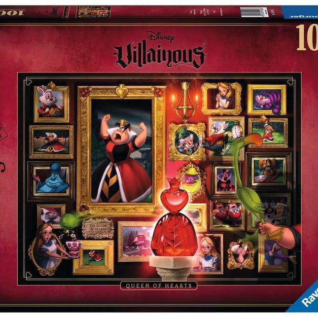 Ravensburger Disney Villainous Queen of Hearts Alice in Wonderland Jigsaw Puzzle for Adults and Kids Age 12 Years Up - 1000 Pieces