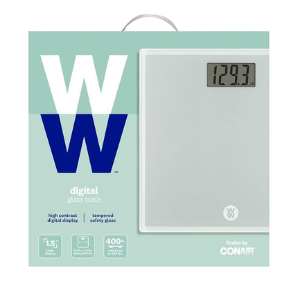 Báscula Weight Watchers de Conair para peso corporal, báscula digital de baño de cristal