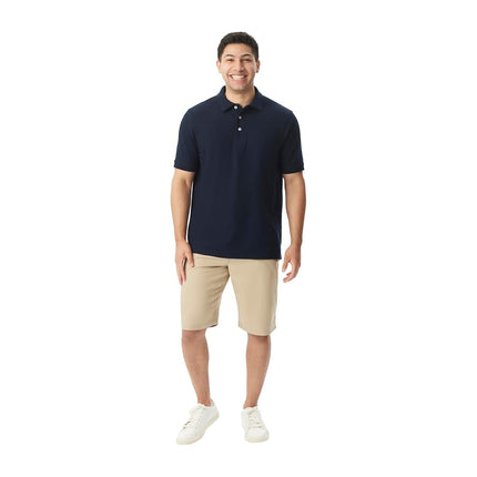French Toast Young Men's Pique Polo Shirt with Short Sleeves, Navy, Large