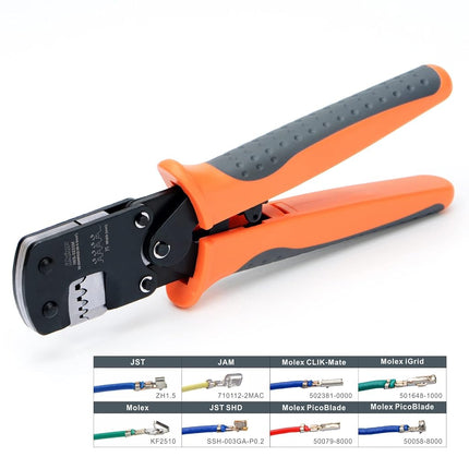IWISS IWS-3220M Micro Connector Pin Crimping Tool 0.03-0.52mm 32-20AWG Ratcheting Crimper for D-Sub,Open Barrel suits Molex,JST,JAE,TYCO-E