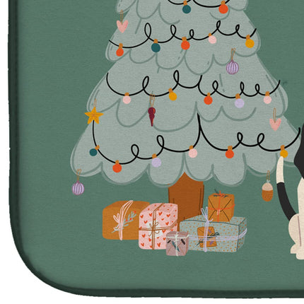 Caroline's Treasures CK7607DDM Swiss Hound Christmas Everyone Dish Drying Mat, Polyester, Multicolor