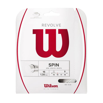 Wilson Revolve Tennis String, White, 16-Gauge
