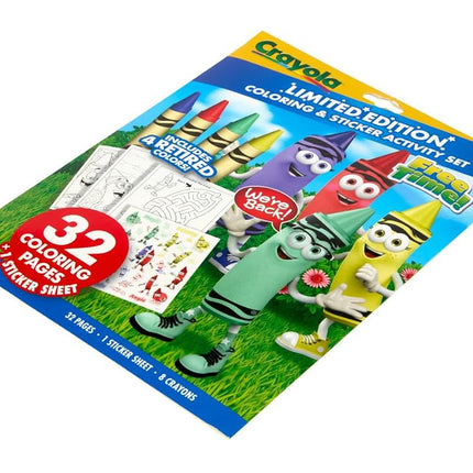 Crayola Retired Colors Coloring & Activity Set, Retired Crayons & Stickers, 32 Pgs, Gift for Kids Ages 3+