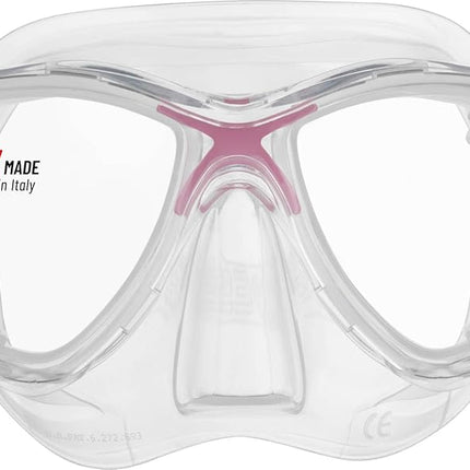 Cressi Kids Marea Jr Scuba Diving and Snorkeling Junior Mask - Transparent/Pink