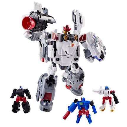 Transformers Age of the Primes Armada Jetfire, Commander Class 8-Inch Converting Action Figure with 3 Mini-Con Figures, Robot Toys for 8+