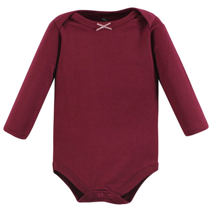 Hudson Baby unisex-baby Cotton Long-sleeve Bodysuits, Girls World, 0-3 Months