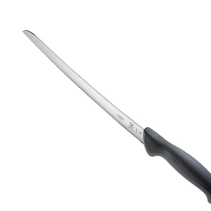 Mercer Culinary Millennia Curved Wavy Edge Bread Knife, 10-Inch, Black