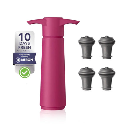 Vacu Vin Original Wine Saver with 4 Vacuum Bottle 