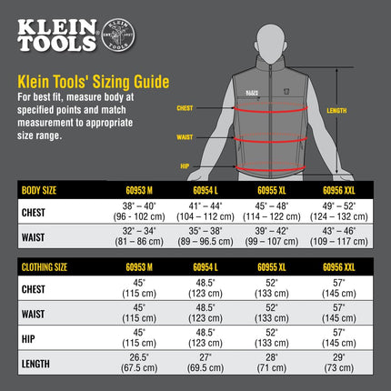 KLEIN TOOLS 60956 Heated Safety Vests, Black, XXL