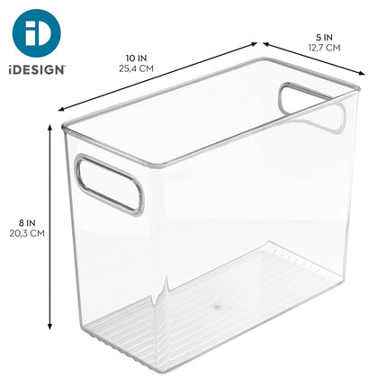 InterDesign Kitchen Pantry and Cabinet Storage and Organization Bin, 10-Inch by 5-Inch by 8-Inch, Clear