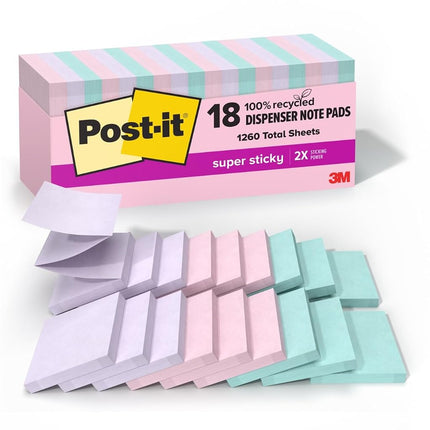 Post-it 100% Recycled Paper Super Sticky Pop-up No
