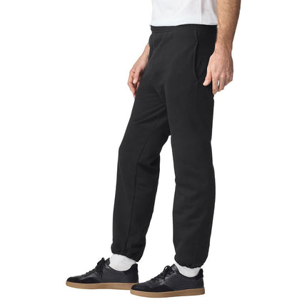 GILDAN Men's Elastic Bottom Sweatpant With Pockets Pants, Black, M UK