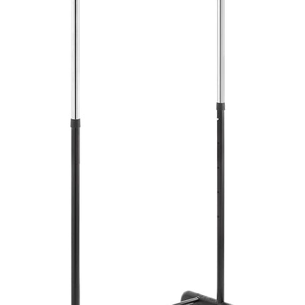 Whitmor Adjustable Garment Rack, Black/Silver, 17.3" D x 17.3" W x 64.5" H