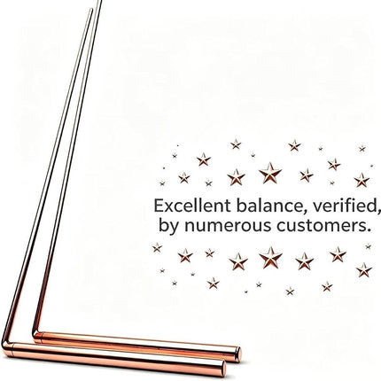 Spirit Hunter 99.9% Copper Dowsing Rod- 2PCS Divining Rods with Bag - Detect Gold, Water, Paranormal Equipment, Ghost Hunting etc.