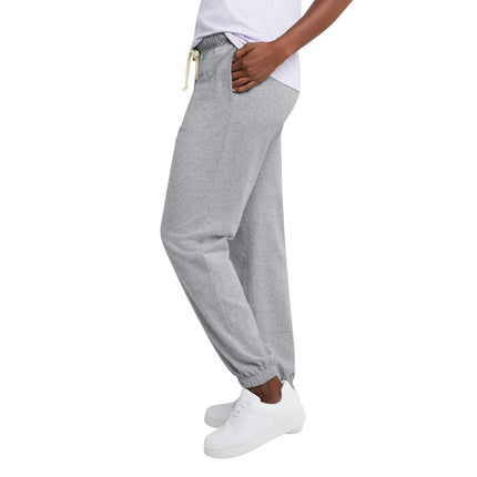 Hanes Women's Essential Jogger Pants, Drawstring Sweatpants, 100% Cotton Jersey, 29", Light Steel, M