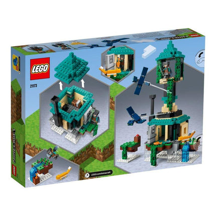 LEGO Minecraft La Torre del Cielo 21173 Divertido juguete de construcción de islas flotantes con un piloto, 2 fantasmas voladores y un gato; Novedad de 2021 (565 piezas)