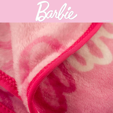 Jeté en soie ultra douce et douillette Franco Barbie pour lit d'enfant, 40 po x 50 po, (Produit sous licence officielle)