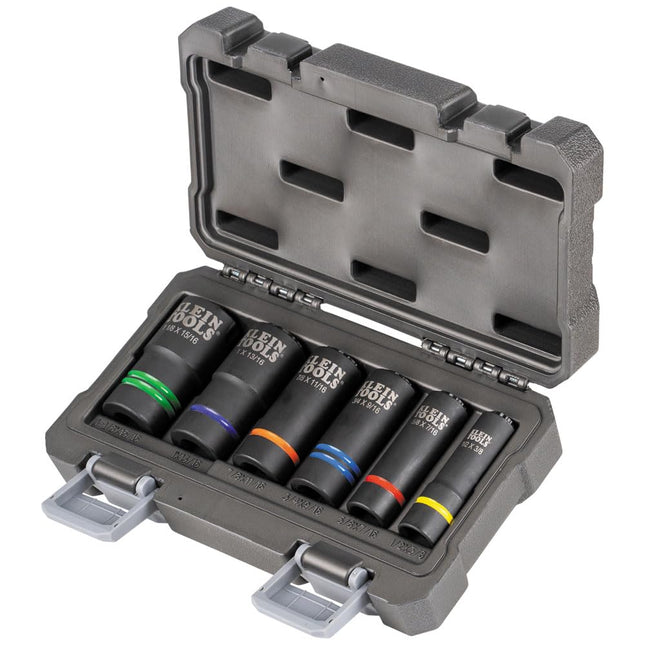 Klein Tools 66090 1/2-Inch Impact Socket Set, 2-in
