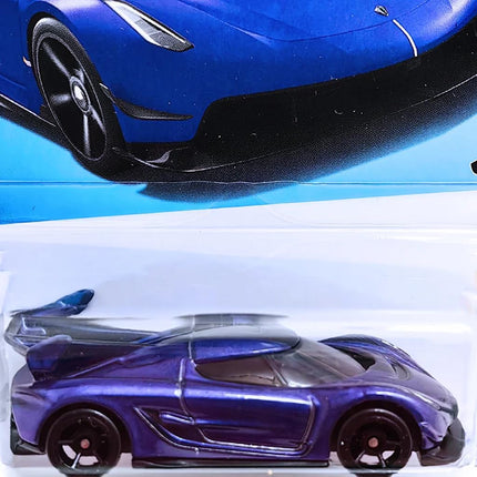 Hot Wheels - 2020 Koenigsegg Jesko - HW Exotics 2/10 - HTC21 - Tarjeta Corta - Súper Coche Deportivo - Morado Iris - Mattel 2024-1:64