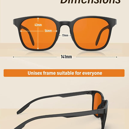 Bloomoak 99% Gaming Glasses | Blue Light Blocking Glasses | Comfortable | Anti Glare, Fatigue, Eyestrain | Computer,Screen,Phone