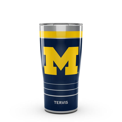 Tervis Traveler Michigan Wolverines - MVP Triple Walled Insulated Tumbler Travel Cup Keeps Drinks Cold & Hot, 20oz, Stainless Steel