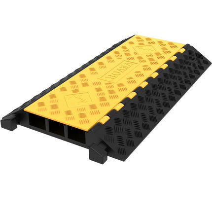 VEVOR 3-Channel Rubber Cable Protector Ramps Heavy