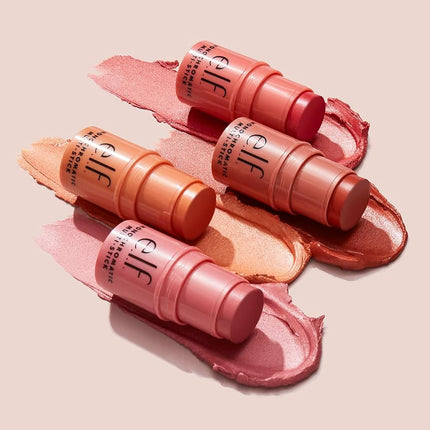 e.l.f. Monochromatic Multi Stick, Luxuriously Creamy & Blendable Colour, For Eyes, Lips & Cheeks, Glimmering Guava, 0.17 Oz (5g)