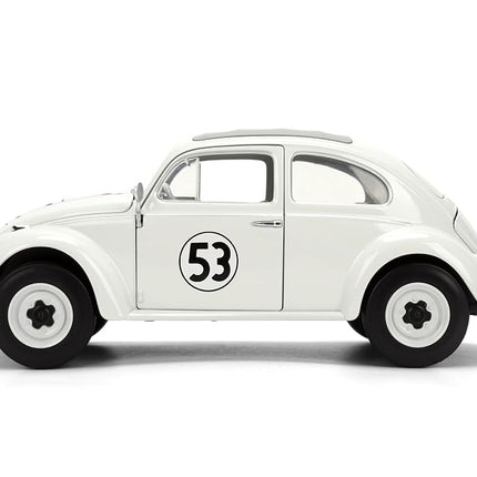 Jada Herbie The Love Bug Volkswagen Beetle Hollywood Rides 1:24 Die-Cast Vehicle with Tire Rack Toys
