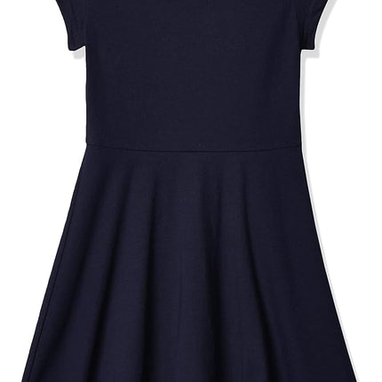 Robe plissée unie à manches courtes en tricot The Children's Place pour filles, Tidal Single, Small Plus