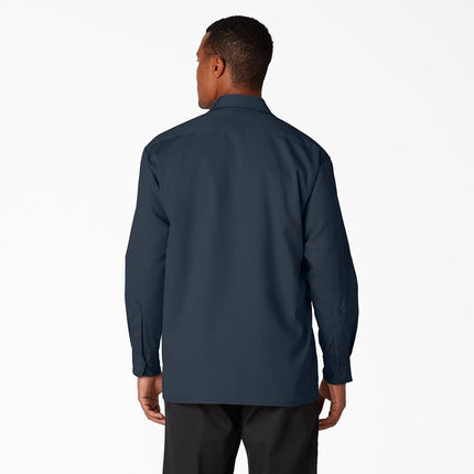 Dickies Men's Long Sleeve Work Shirt, Navy, 3X-Large Big Tall