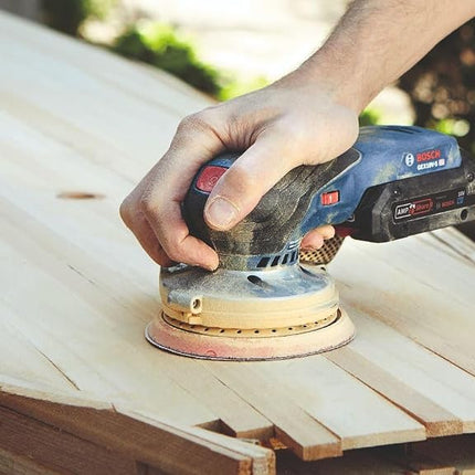 BOSCH GEX18V-5B15 18V Brushless 5 in. Random Orbit Sander Kit with (1) CORE18V 4 Ah Advanced Power Battery