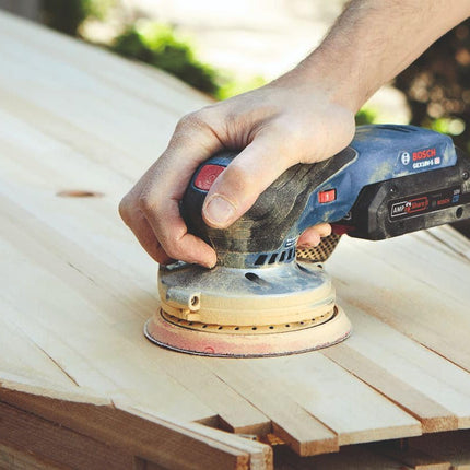 BOSCH GEX18V-5B15 18V Brushless 5 in. Random Orbit Sander Kit with (1) CORE18V 4 Ah Advanced Power Battery