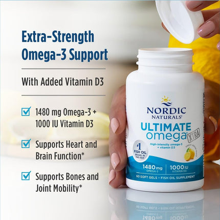 Nordic Naturals - Ultimate Omega Xtra Lemon 1000 mg. - 60 Softgels